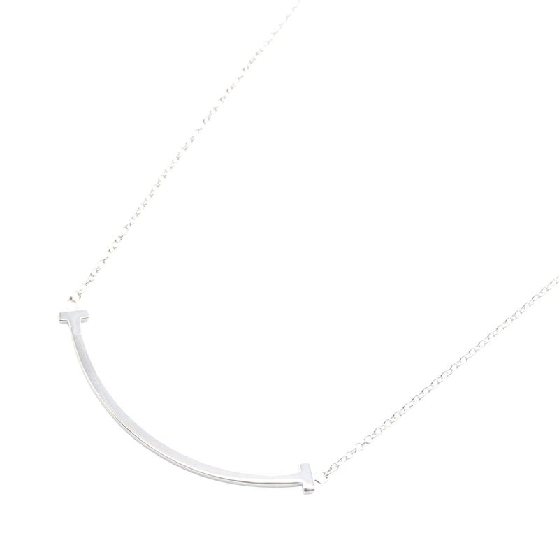 Tiffany  Co T Smile Small Necklace K18wg